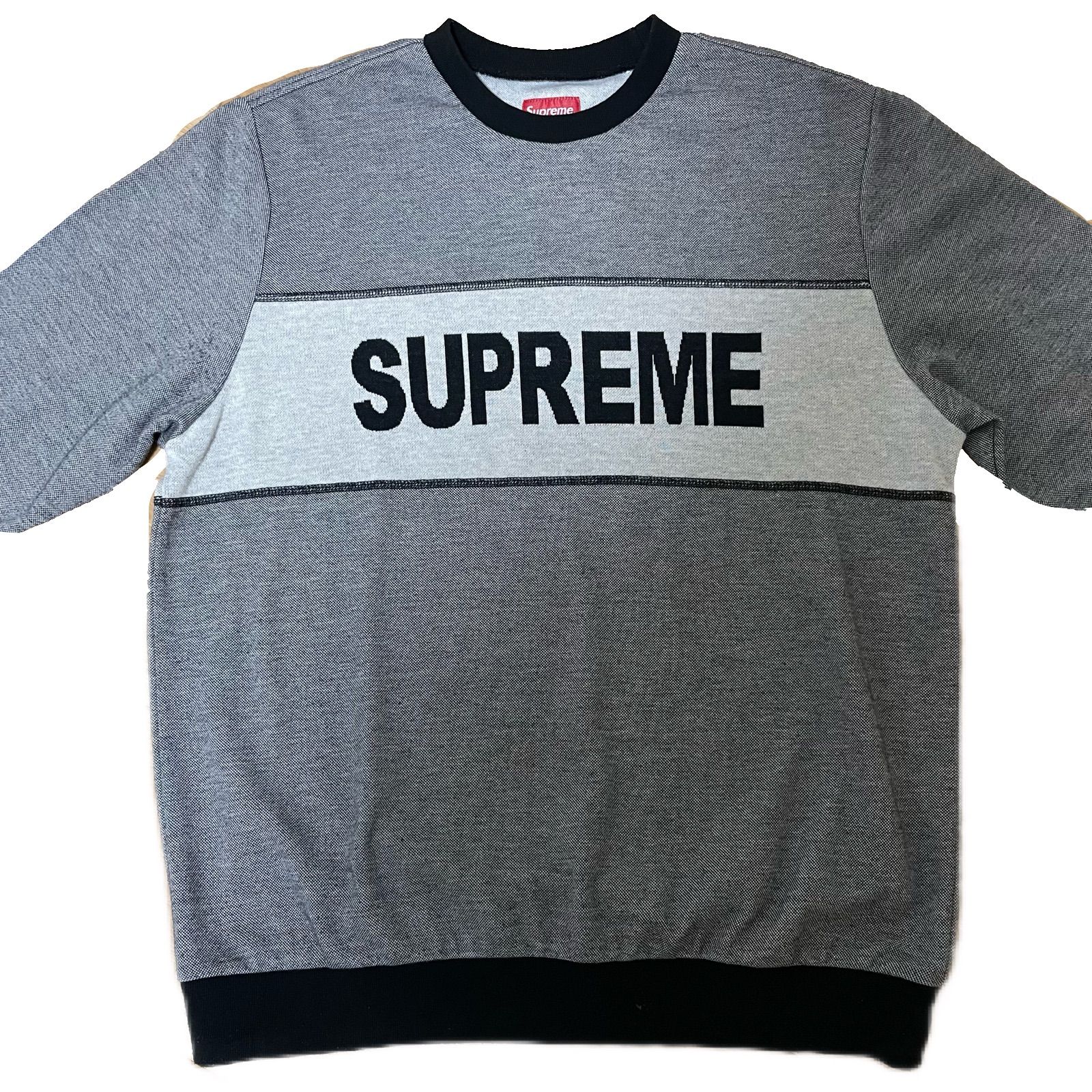 Supreme 17ss Tonal Stripe Logo Crewneck