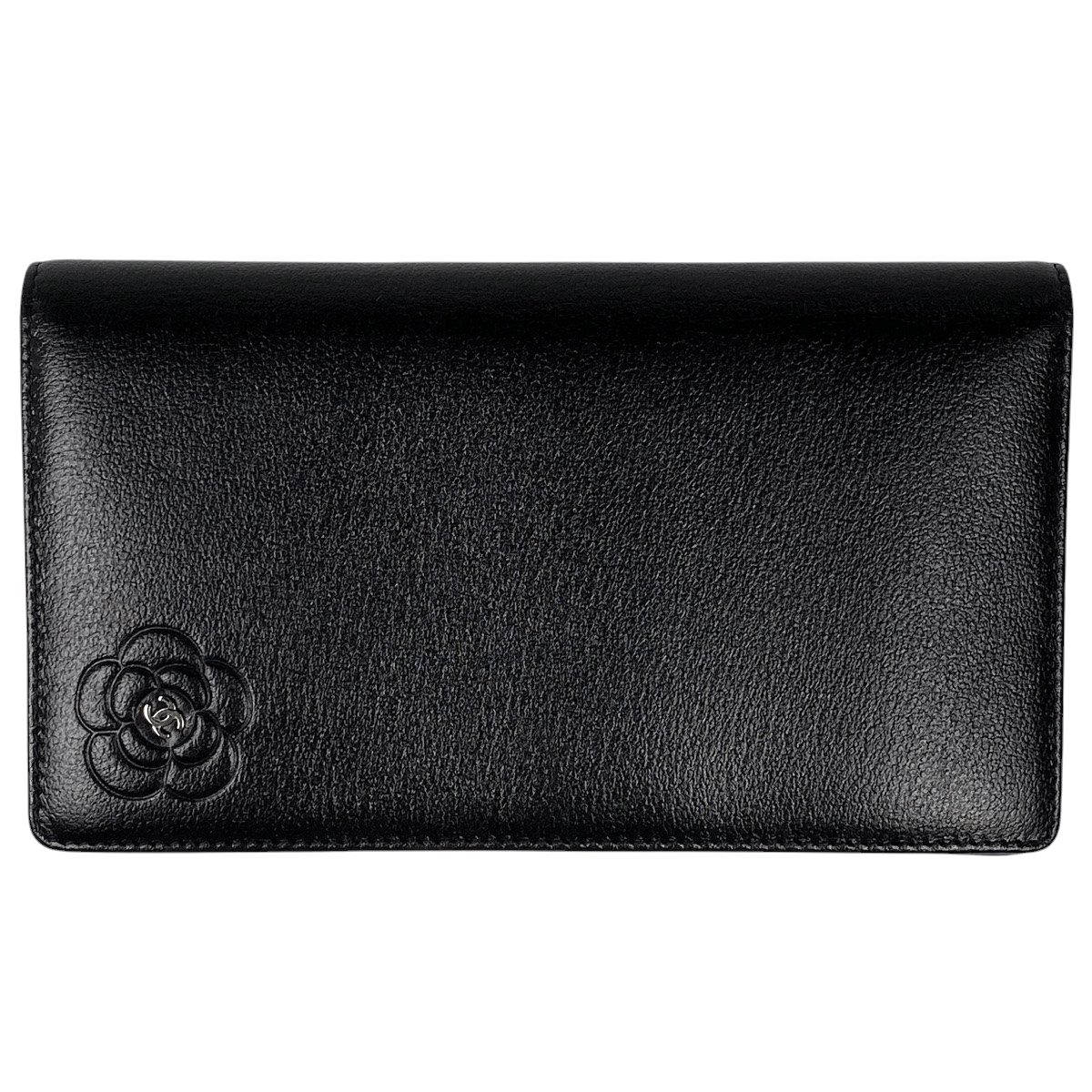 シャネル CHANEL カメリア 二つ折り長財布 ココマーク 長財布 レザー ブラック A46511 レディース