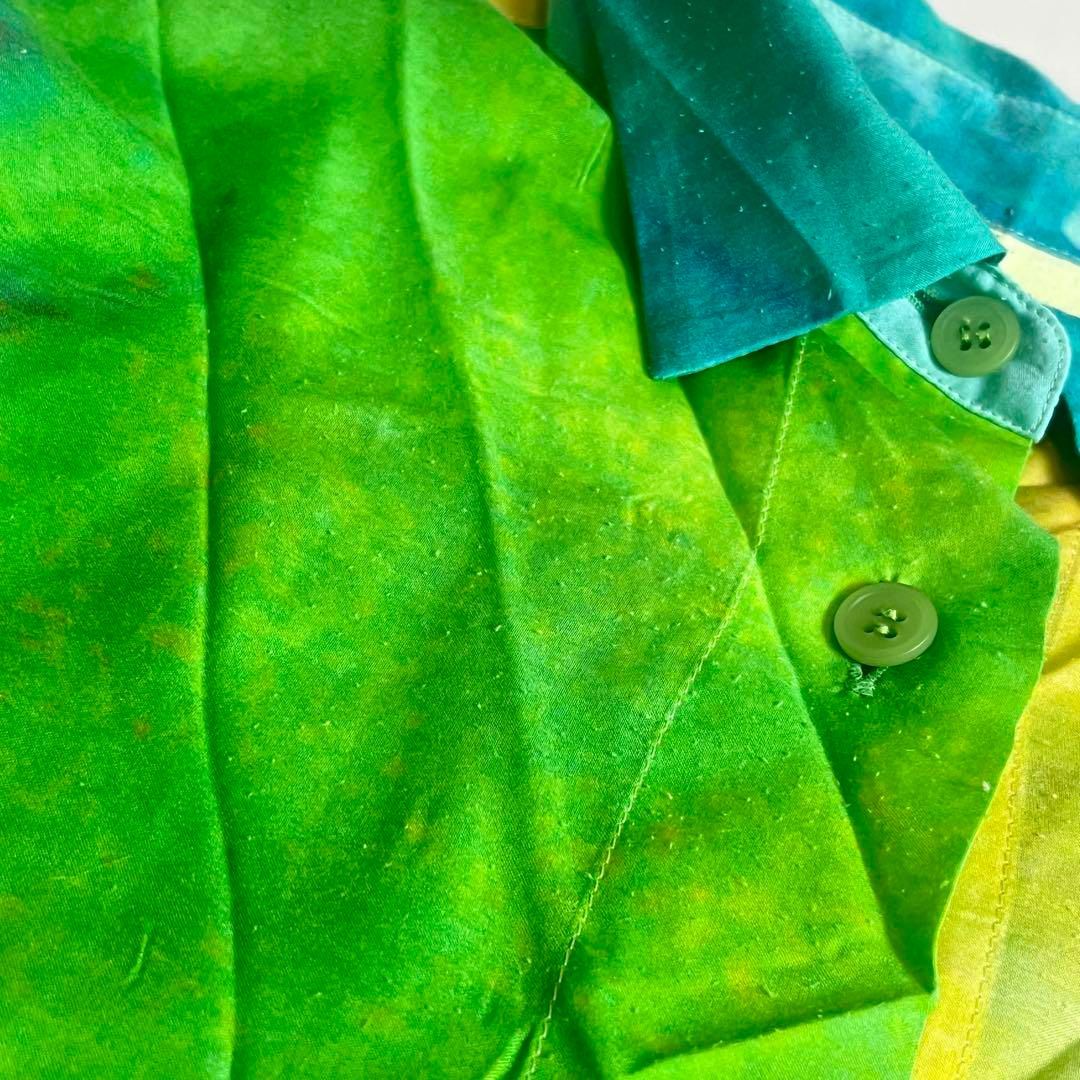 グラデーション プリーツシャツ