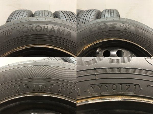 YOKOHAMA ECOS ES31 165/70R14】夏タイヤ【スチールホイール 14