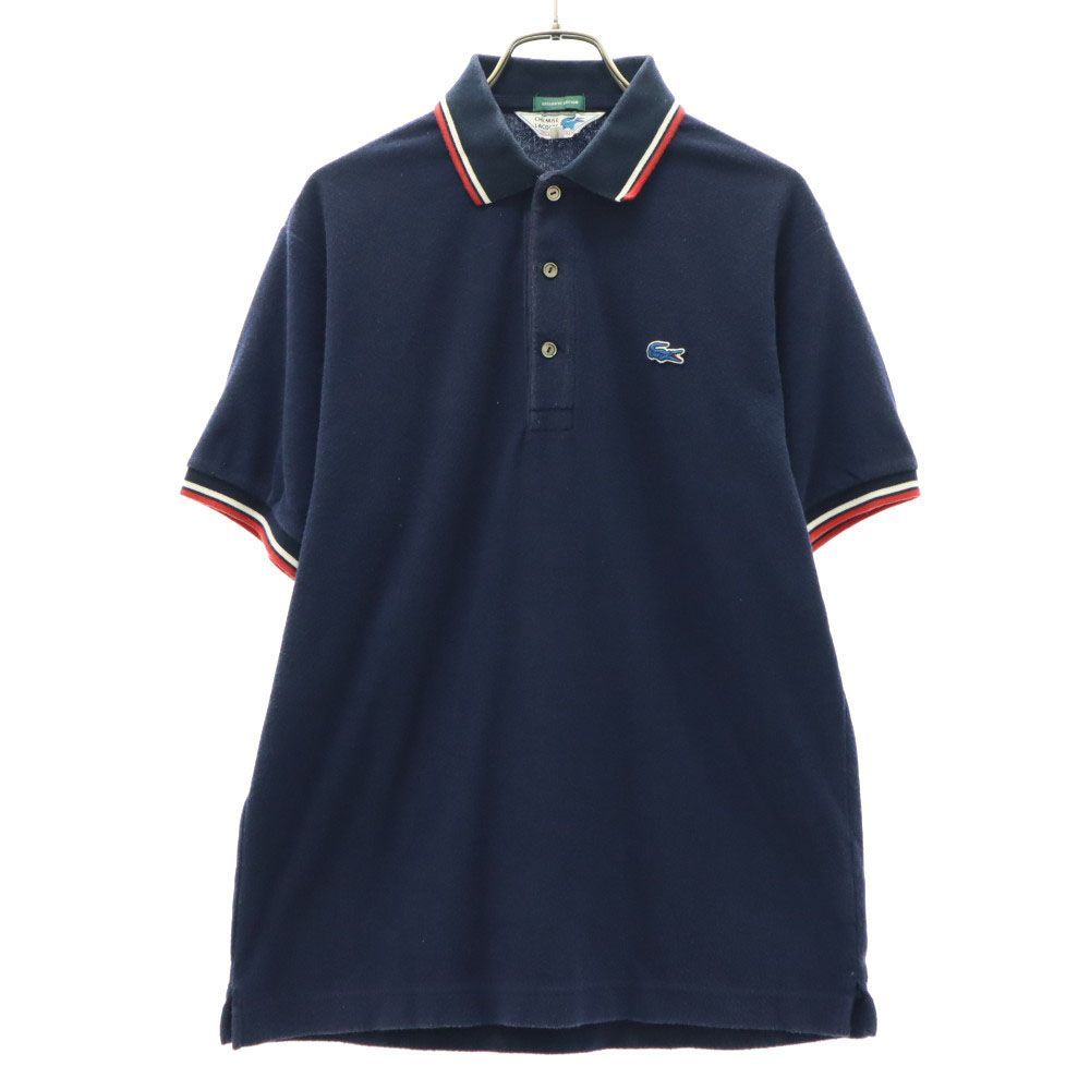 ラコステ 日本製 半袖 パイル地 ポロシャツ 3 ネイビー LACOSTE 青ワニ 