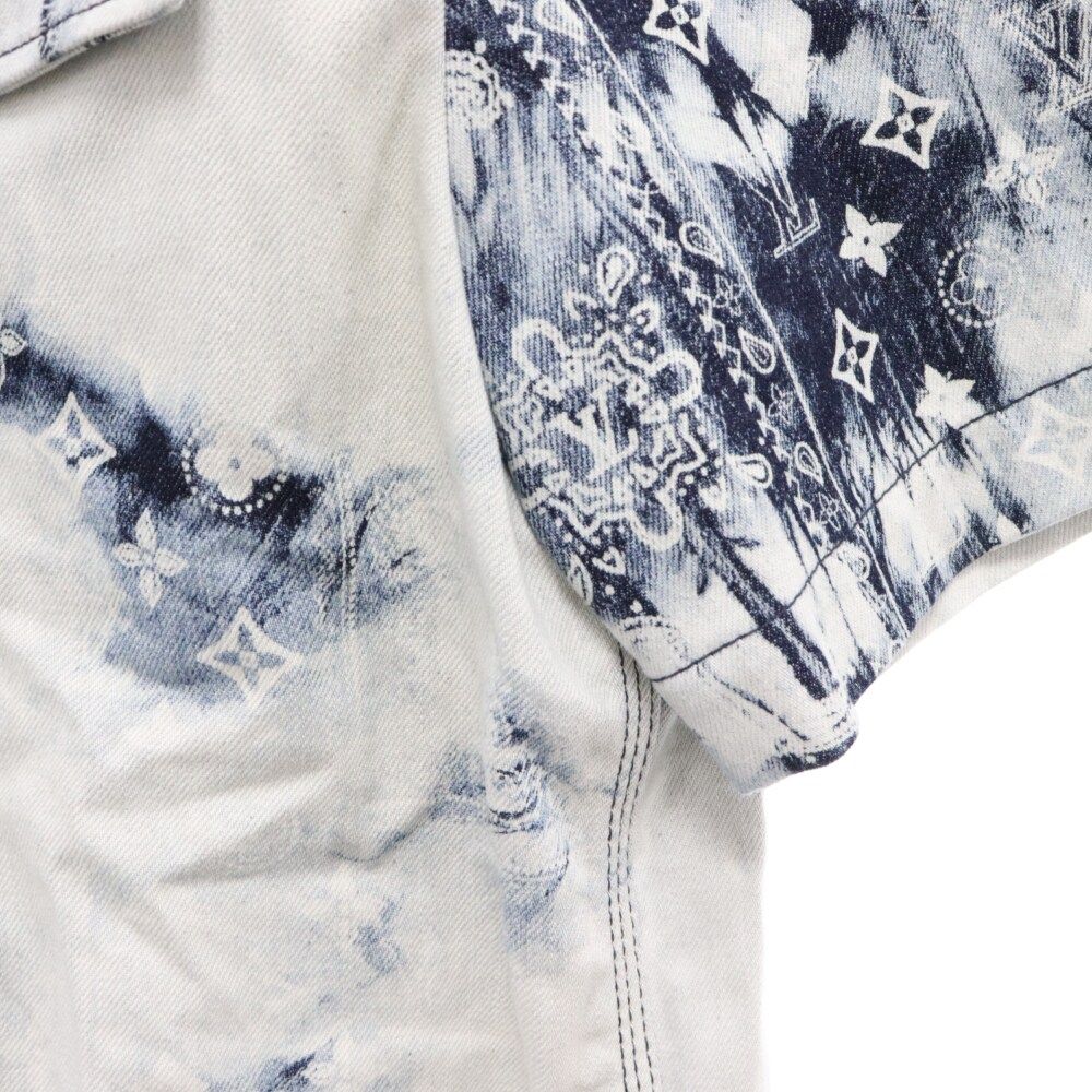 22AW モノグラムバンダナショートスリーブデニム シャツ 半袖シャツ 22AW モノグラムバンダナショートスリーブデニム シャツ 半袖シャツ
