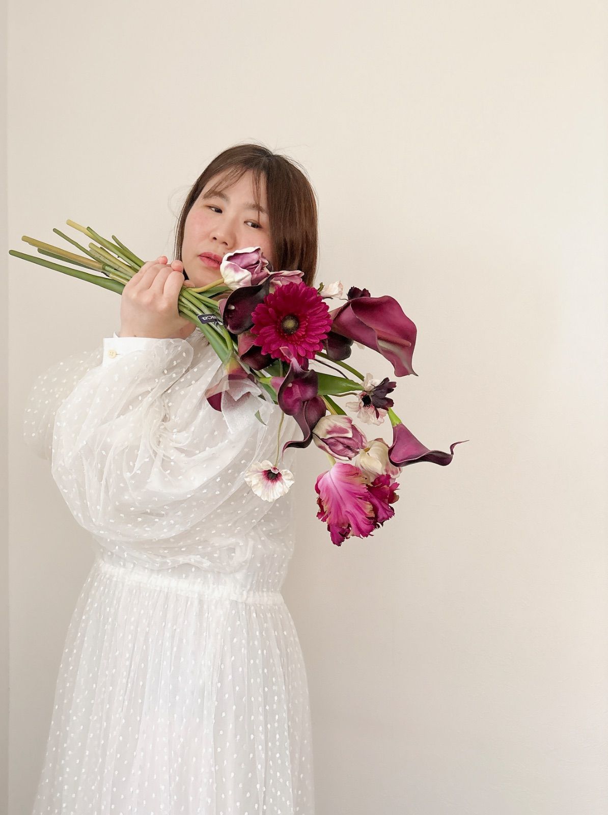 No.2626 クラッチブーケワインレッドブートニアアーティフィシャル