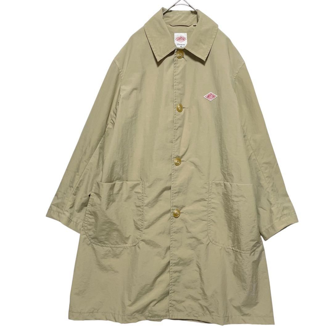 美品 DANTON ダントン ナイロン ステンカラーコート ベージュ36 美品 DANTON ダントン ナイロン ステンカラーコート ベージュ36 DANTON