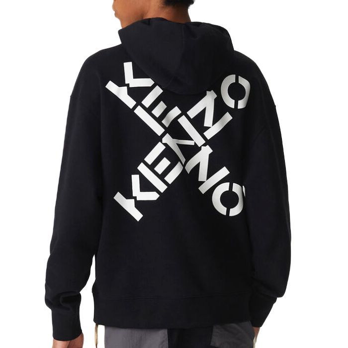 10 KENZO ブラック Triple X プルオーバー パーカー M