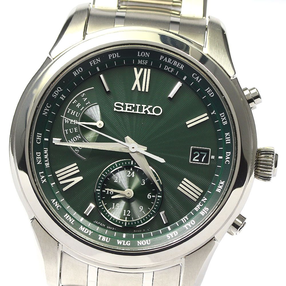 セイコー SEIKO SAGA307 ブライツ デュアルタイム ソーラー電波 メンズ