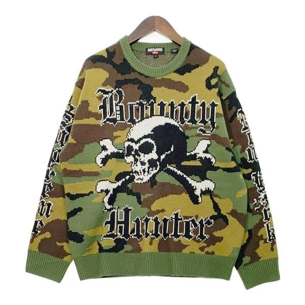 Supreme ブラウン カーディガン チェッカー Supreme Bounty Hunter ニット セーター 23AW カモフラ 迷彩