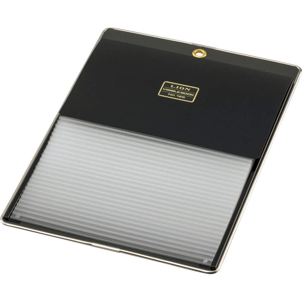 まとめ買い ライオン事務器 ビジブルブック 一覧式帳簿 8×6型カード用 No.186 162-34 3冊セット
