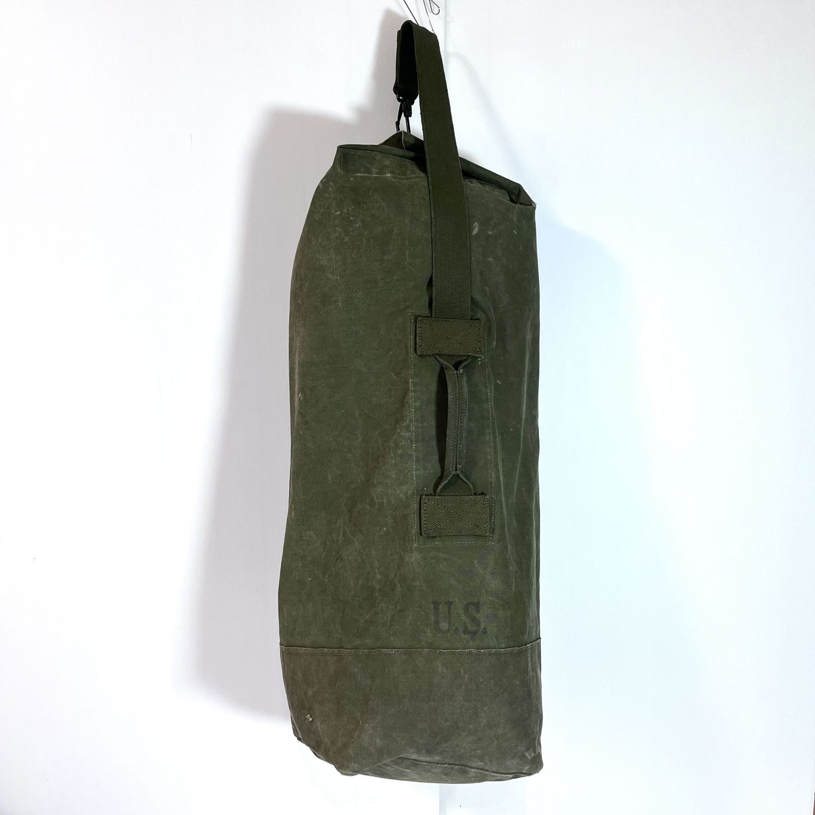 50s 米軍 キャンバス ダッフル バッグ ビンテージ ミリタリー ステンシル ビンテージ50's○ステンシル入りミリタリーキャンバスダッフル