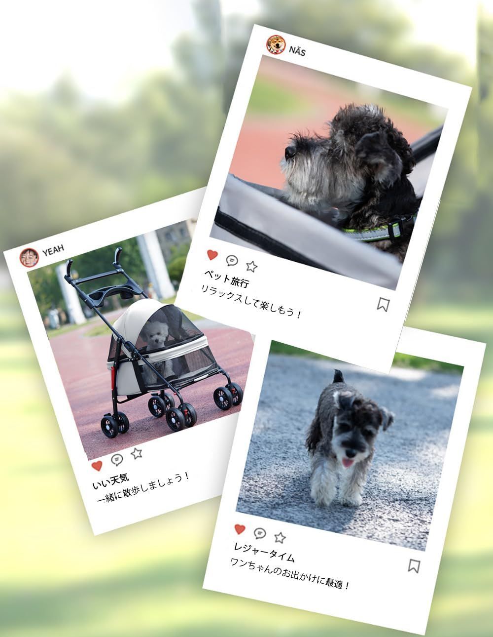 犬用カート バギー 小型/中型犬 4輪 猫 組み立て簡単 ワンタッチ