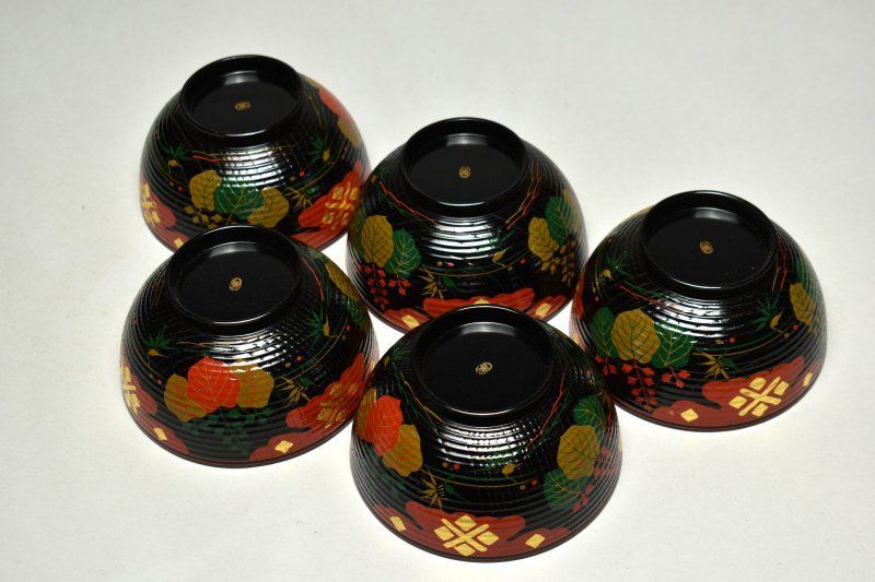 蔵A3837b 平安象彦 蒔絵 煮物椀 五客 共箱 WWW_IBETON_RU