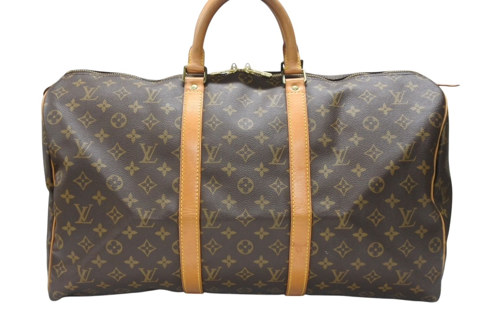 LOUIS VUITTON ルイヴィトン キーポル50 ボストンバッグ M41426 モノグラムキャンバス ブラウン ゴールド金具 4b007176