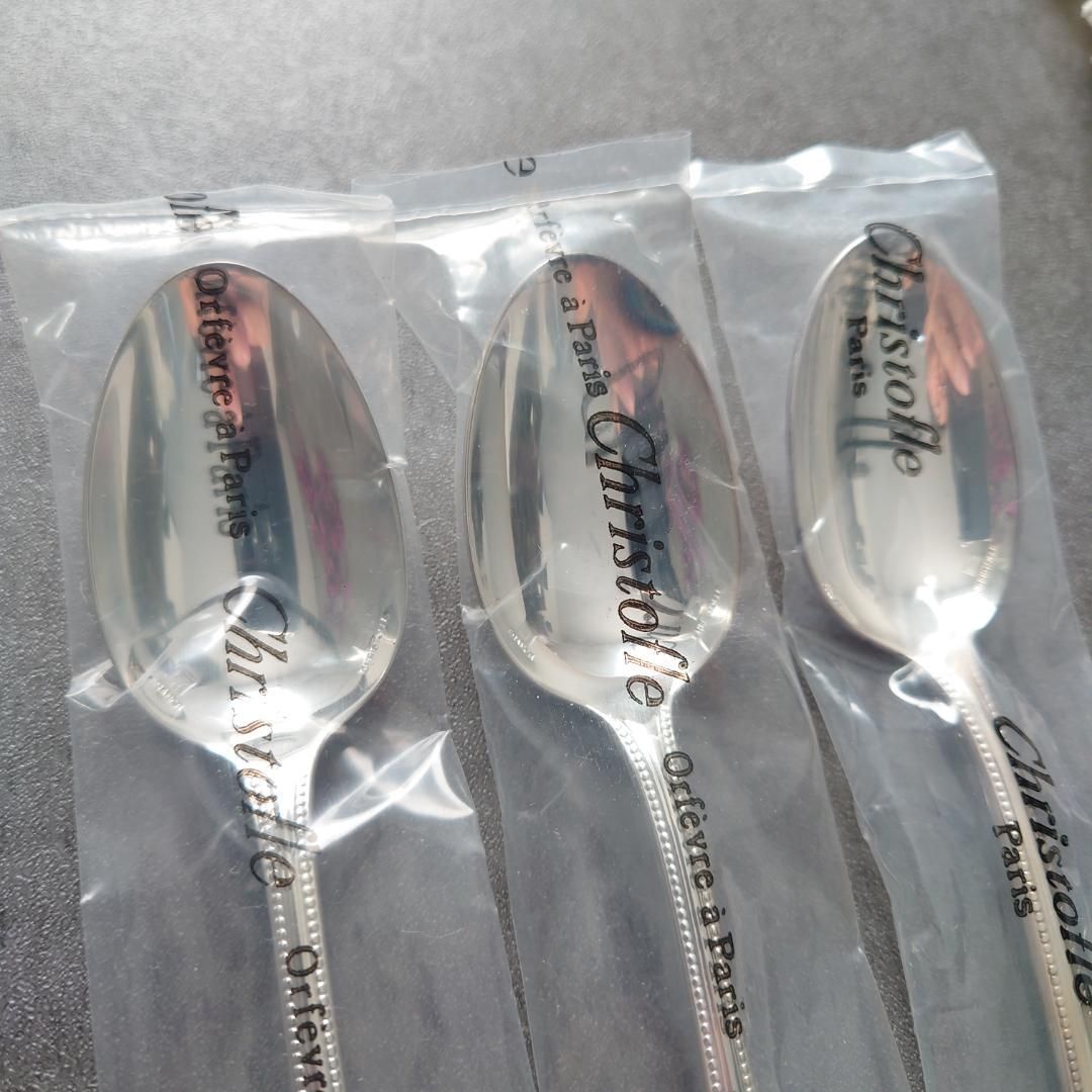未使用　未開封　クリストフル　マルメゾン　コーヒースプーン クリストフル パール 未使用 コーヒースプーン 3点 - メルカリ