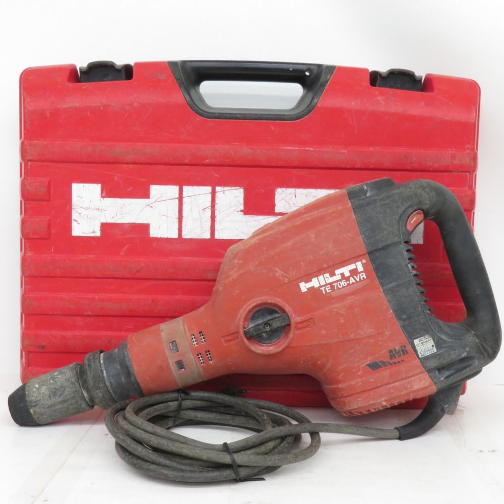 HILTI ヒルティ 100V 電動ハツリ機 SDSマックス サイドハンドル欠品 ケース付 TE706-AVR 中古