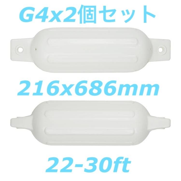 ボートフェンダーG4 2個セット 216x686mm ダブルアイ型エアフェンダー