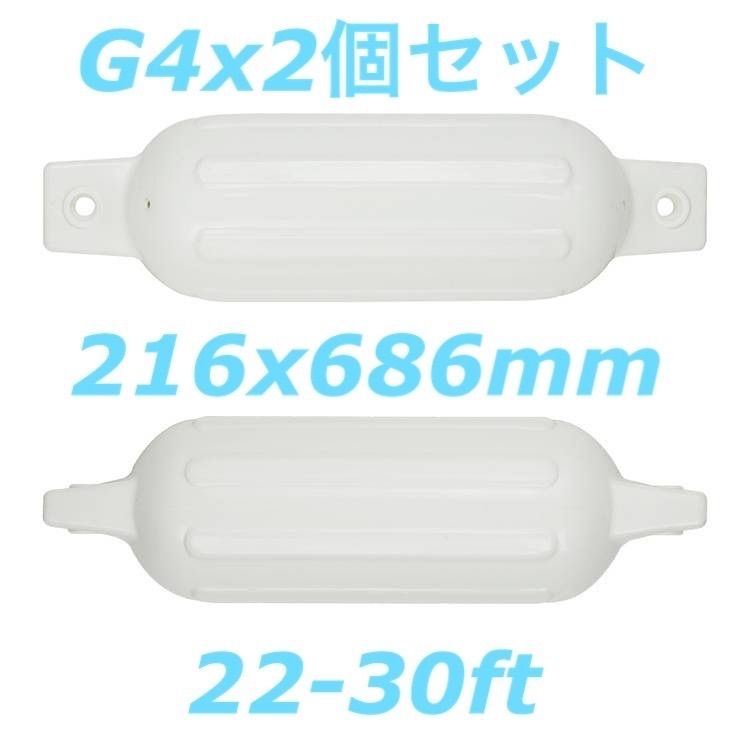 ボートフェンダーG4 2個セット 216x686mm ダブルアイ型エアフェンダー 