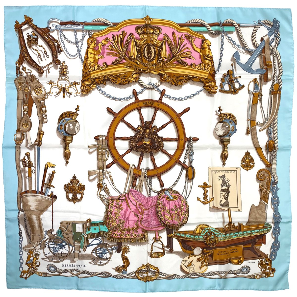 エルメス カレ90 博物館 MUSEE スカーフ