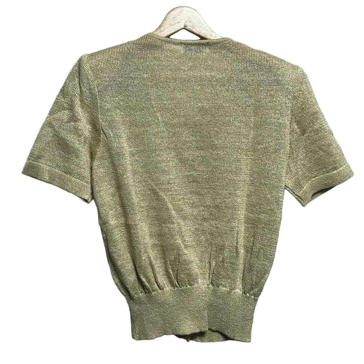 YvesSaintLaurent イヴサンローラン カーディガン サイズM レディース - ベージュ 半袖|肩パッド