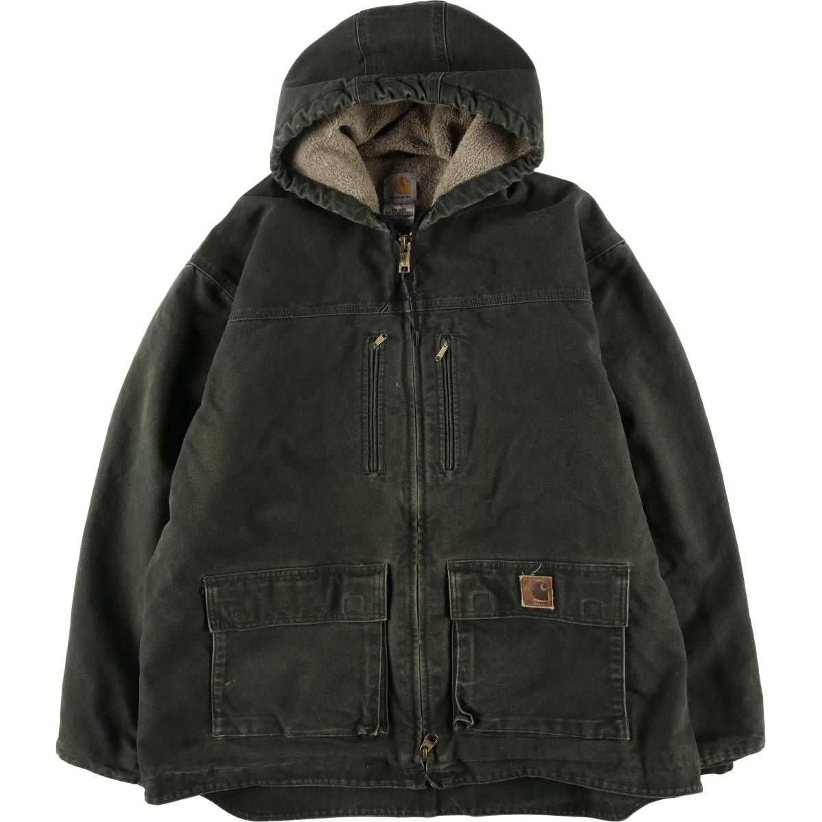 古着 00年代 カーハート Carhartt サンドストーンジャクソンコート ダックフルジップパーカー メンズXL相当|eaa508824