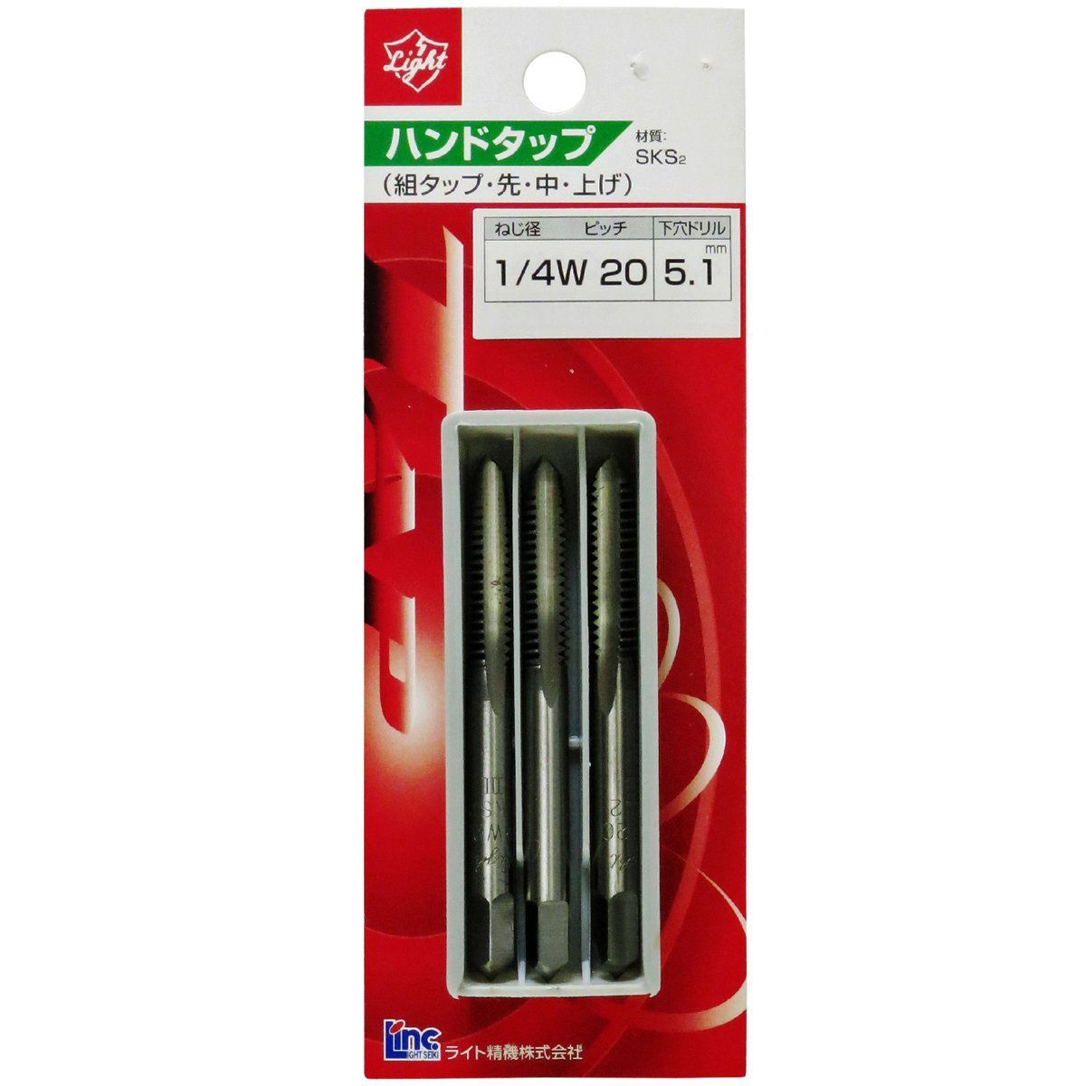 ＴＲＵＳＣＯ ハンドタップ 左ねじ用 Ｍ１６×２．０ 中 （ＳＫＳ