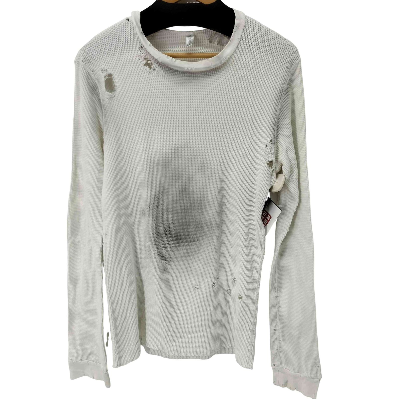 NUMBER(N) INE ダメージ加工サーマルロングTシャツ モダンエイジ期