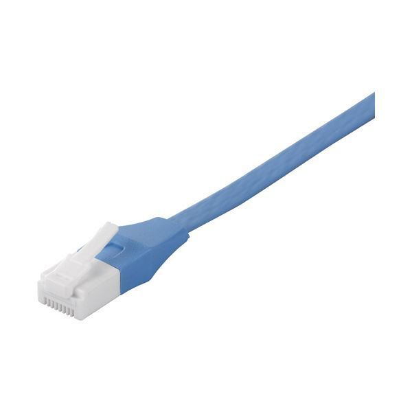 まとめ バッファローツメの折れないLANケーブル カテゴリー6 ストレート フラットタイプ ブルー 2m BSLS6FU20BL2 1本 ×10セット