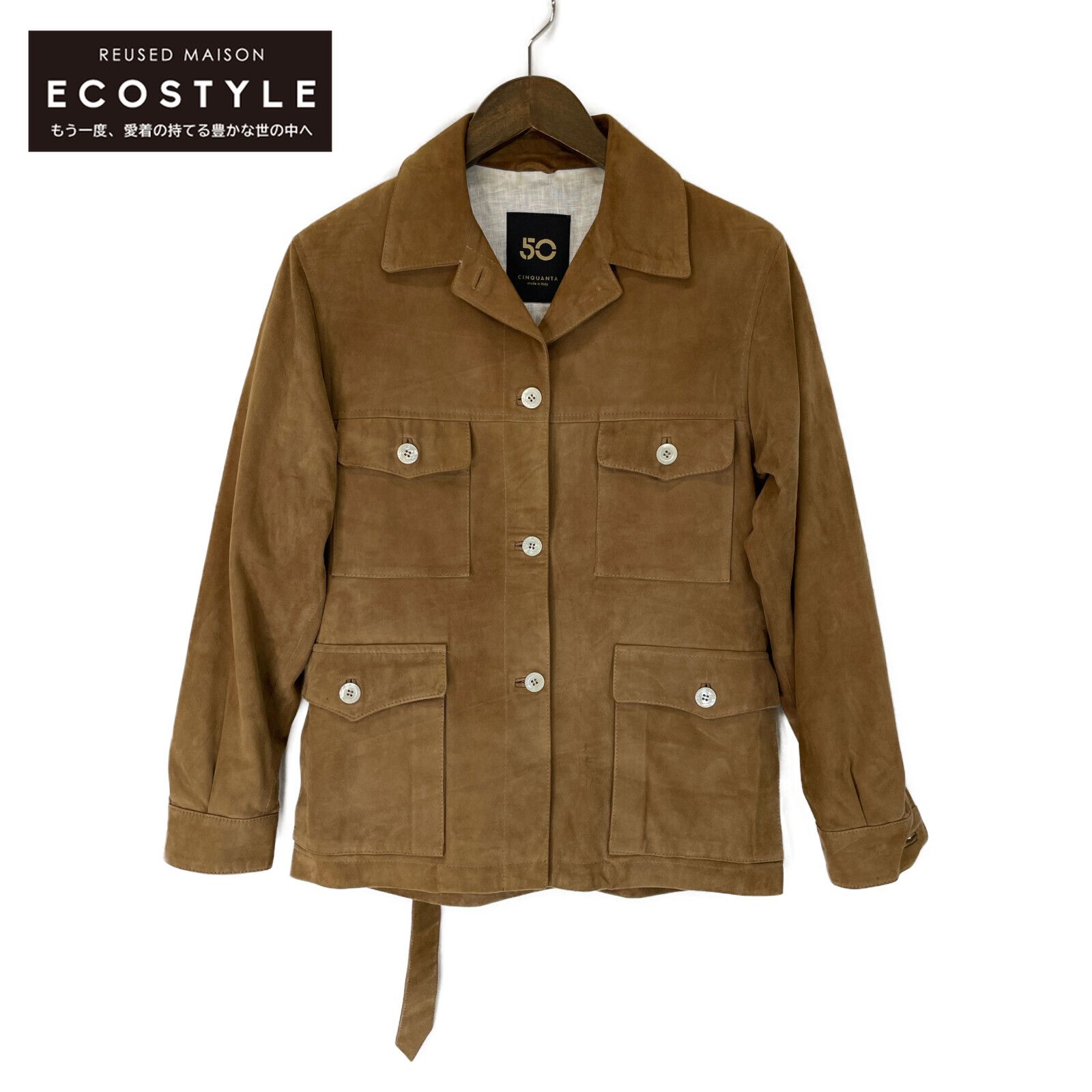 値下げ】チンクアンタ CINQUANTA スエード サファリジャケット