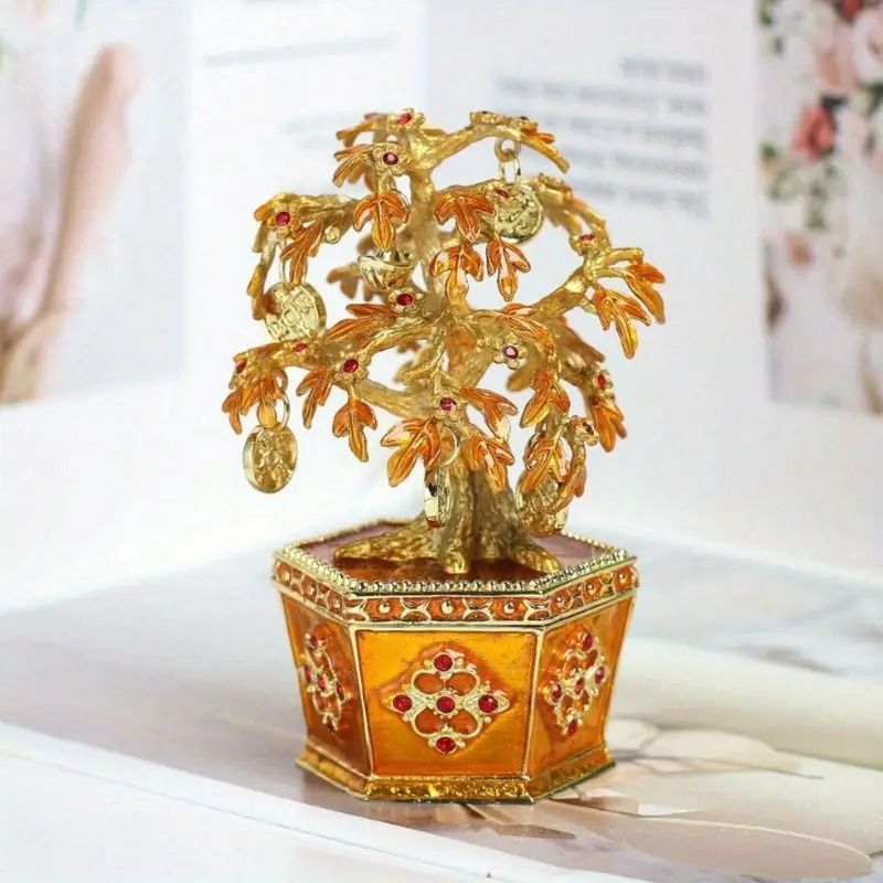 金のなる木 金 黄金 ゴールド 小物入れ アクセサリーケース 豪華 招財
