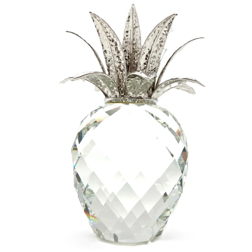 SWAROVSKI - スワロフスキー SWAROVSKI パイナップル キャンドルホルダー ロジウム 1987年 廃盤品 オブジェ 置物 010078【中古】 スワロフスキー SWAROVSKI パイナップル キャンドルホルダー