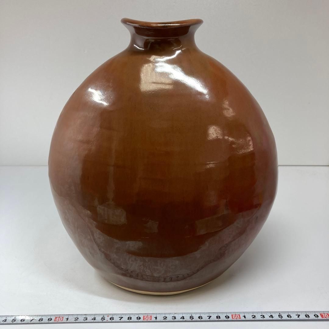 藤原敬介 天目扁壺 共箱 東さ5-1124① 熊本県出身で年生まれ