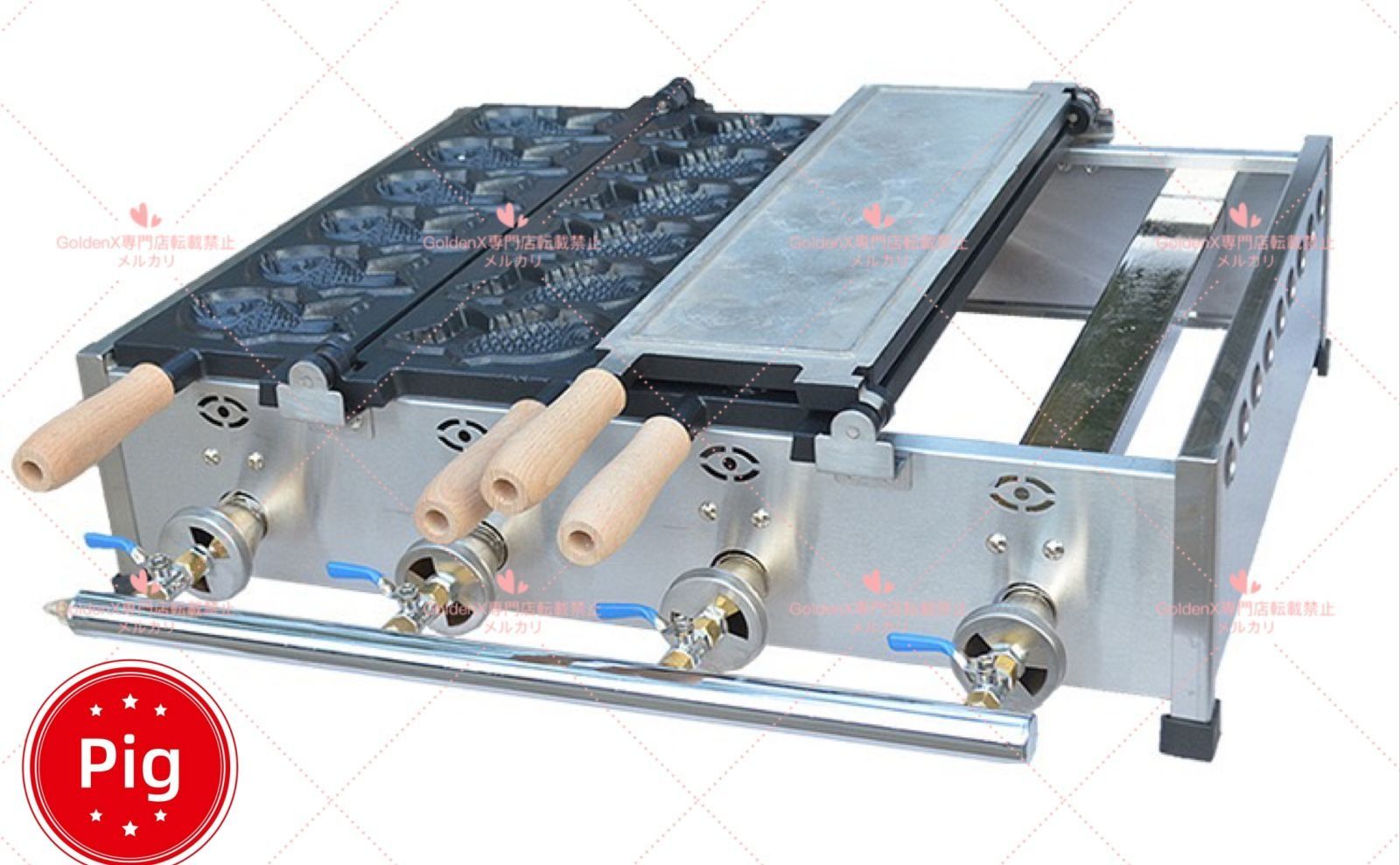 たいやき焼き器 LPガス　6匹✖️2列 楽天市場】業務用 鯛焼き器の通販