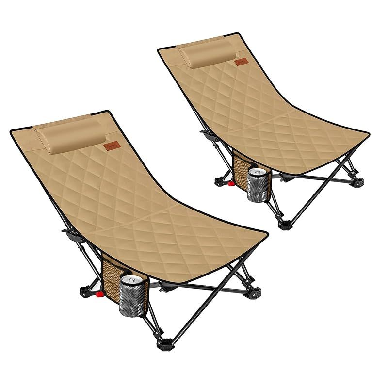 DesertFox リクライニングチェア キャンプ椅子 4段階調整 2脚入り 在庫セール】DesertFox キャンプチェア リクライニングチェア