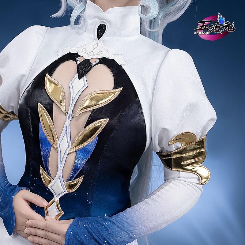 五次元 基萌 原神 コスプレ 水神 フォカロルス 神Ver 衣装 ウィッグ 追加 CS091007BJ ハロウィン