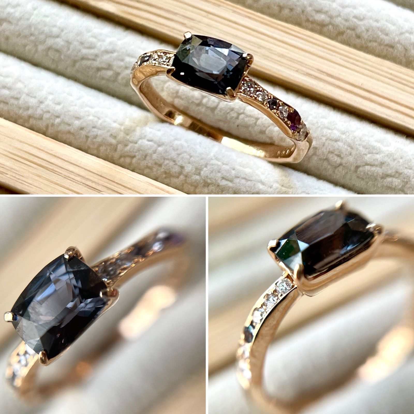 18金セイレーンアズーロダイヤモンドリング