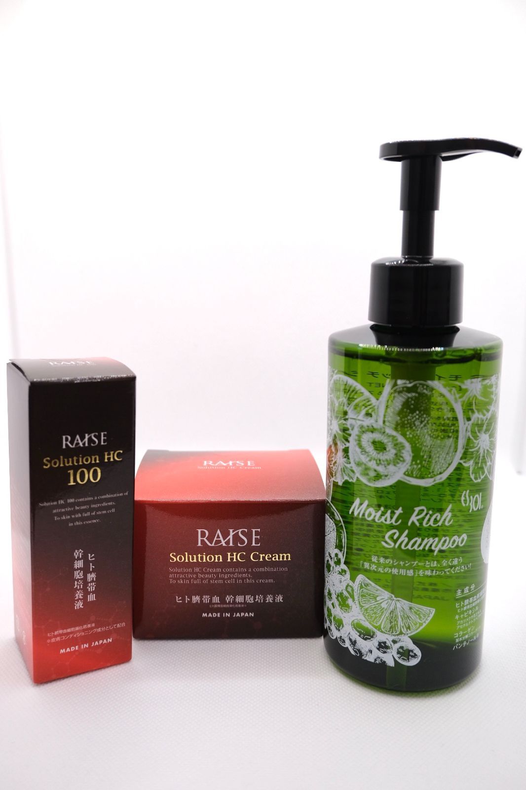 新品!生ヒト臍帯血幹細胞培養液モイストリッチシャンプー300ml×4本 - ヘアケア
