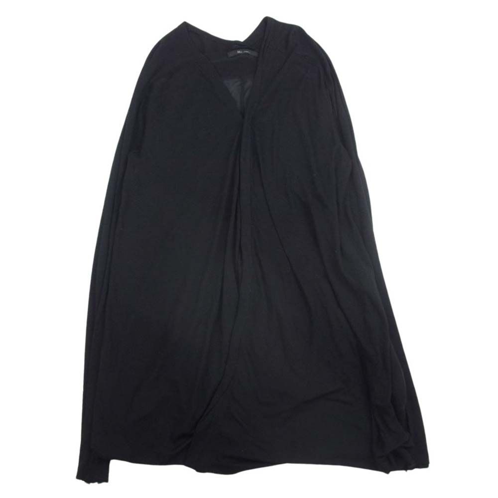 JULIUS ユリウス エムエーユリウス Elongated V-neck Buttoned Cardigan VISCOSE LINEN オーバーサイズ バックスリット ヴィスコースリネン Vネック カーディガン ブラック系 1【中古】