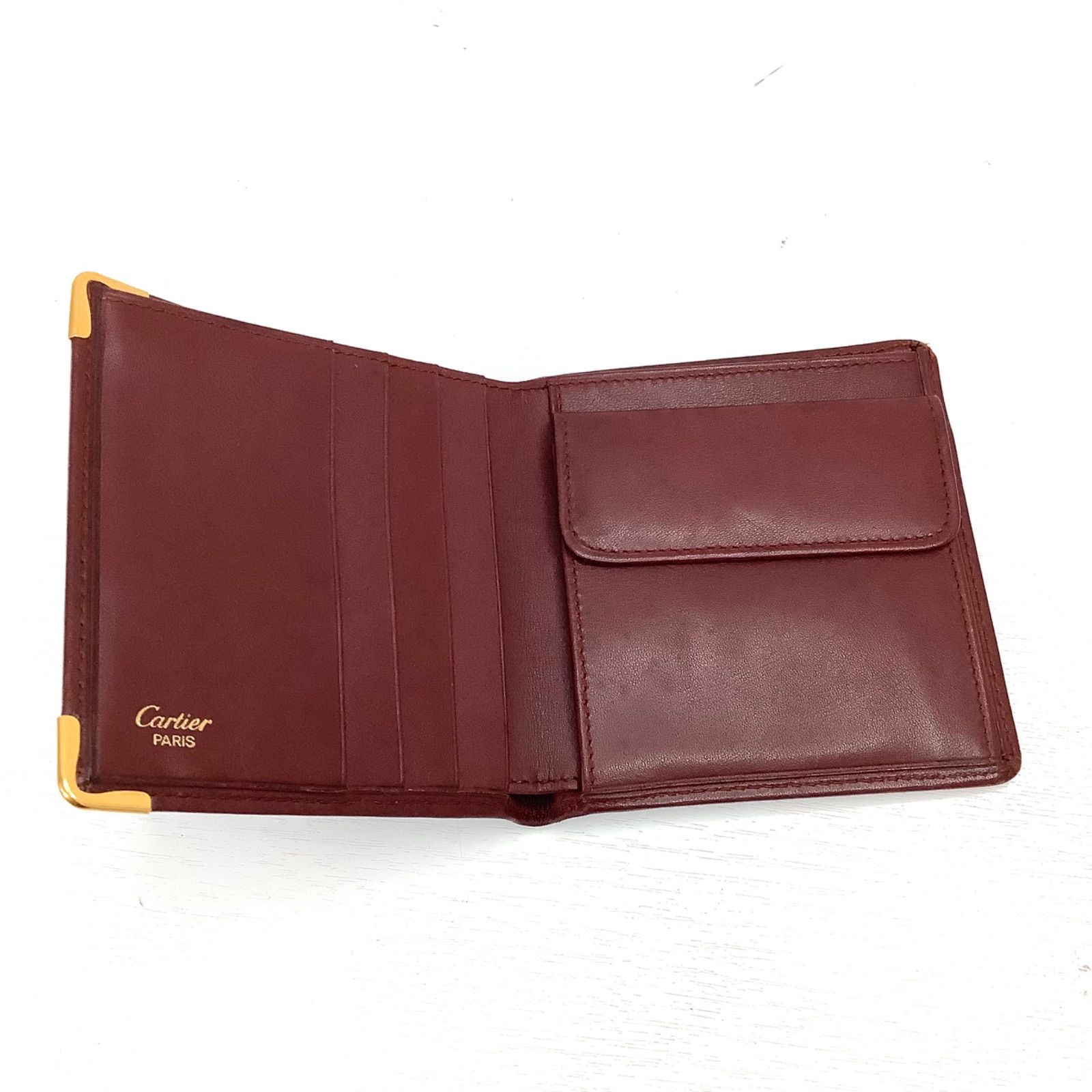 Cartier カルティエ マストライン 二つ折り財布 エンボスロゴ