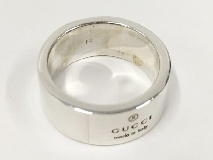 GUCCI シルバー ロゴ リング 表記サイズ 14 約13号 シルバー925 SV925 WWW_SHINETEETH_COM