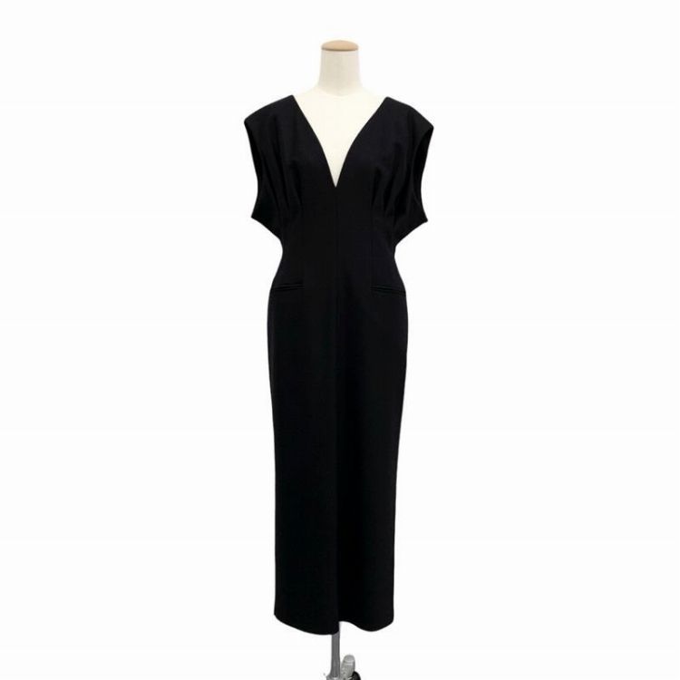 ⭐️ケイミー サックワンピース Ｖネック 半袖 体型補正　M 日本製 M0654 Vネックロングカットワンピース(M オフホワイト