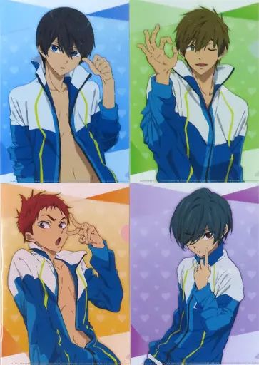 クリアファイル 集合 描き下ろしクリアファイル4枚セット A4 ハートアップ×映画 ハイ スピード! －Free! Starting Days－ 対象店舗先着 特典