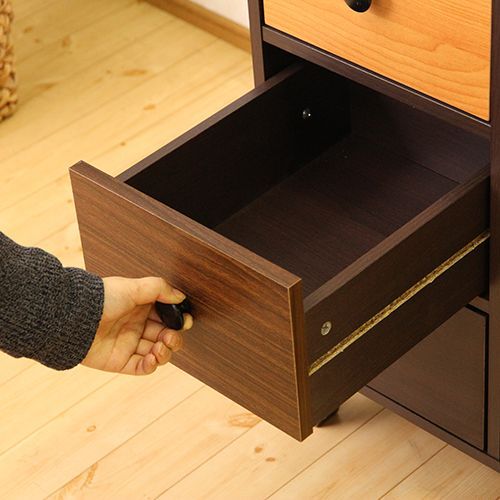 コンパクト カラフル キャビネット 幅59cm リビング収納 収納家具 チェスト ガラス扉 引出し 1人暮らし ワンルーム 姫系