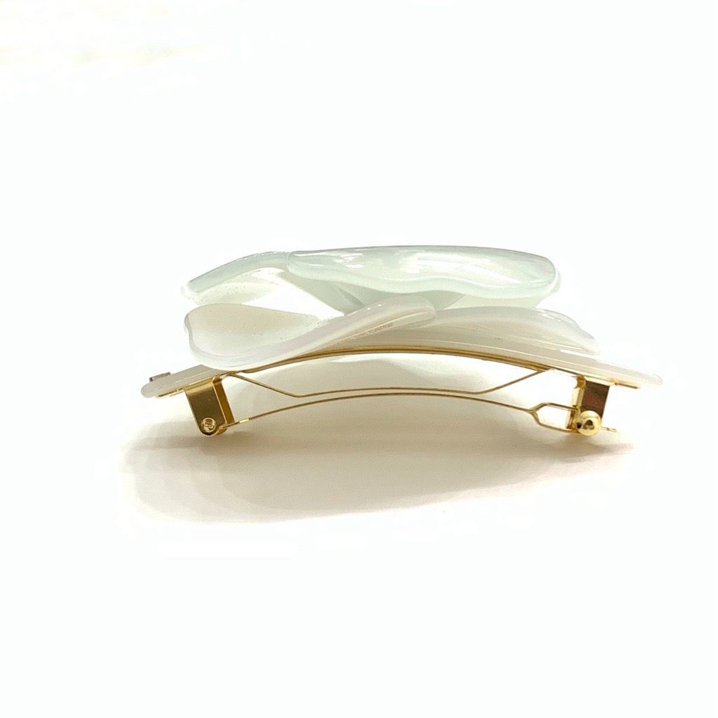 アレクサンドルドゥパリ カメリア バレッタ8cm ライトブルー