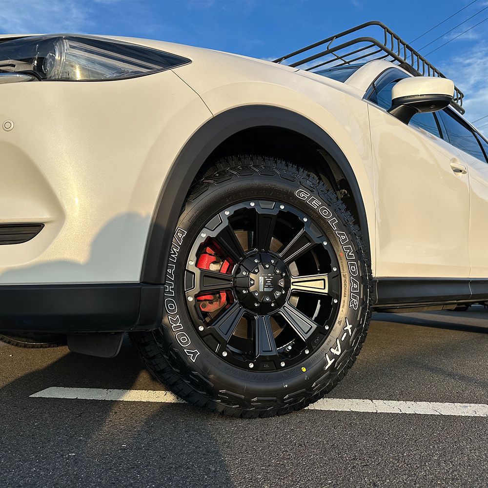 CX-8 CX-5 17インチ タイヤホイールセット 4本セット 1台分 ヨコハマ ジオランダー X-AT 245/65R17 ホワイトレター  DeathRock - メルカリ