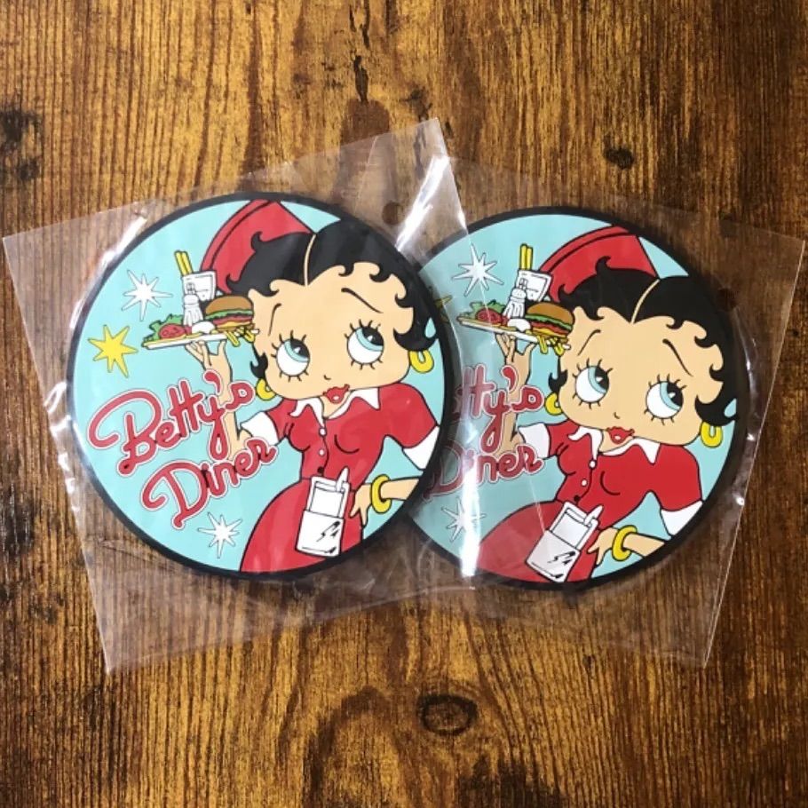 ラバーコースター】 2枚セット Betty Boop ベティちゃん アメリカン