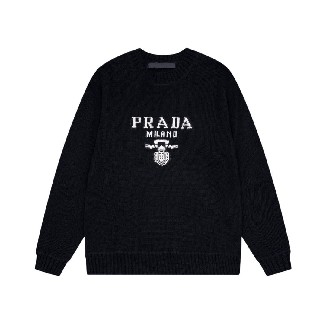 PRADA プラダ 2024 秋冬カットソー長袖 刺繍ロゴ カジュアル カップル トレーナー 男女兼用 S-XL