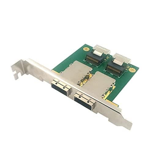 NFHK Dual Ports Mini SAS SFF-8088 To SAS 36ピンSFF-8087 PCIのPCBAの女性アダプタ