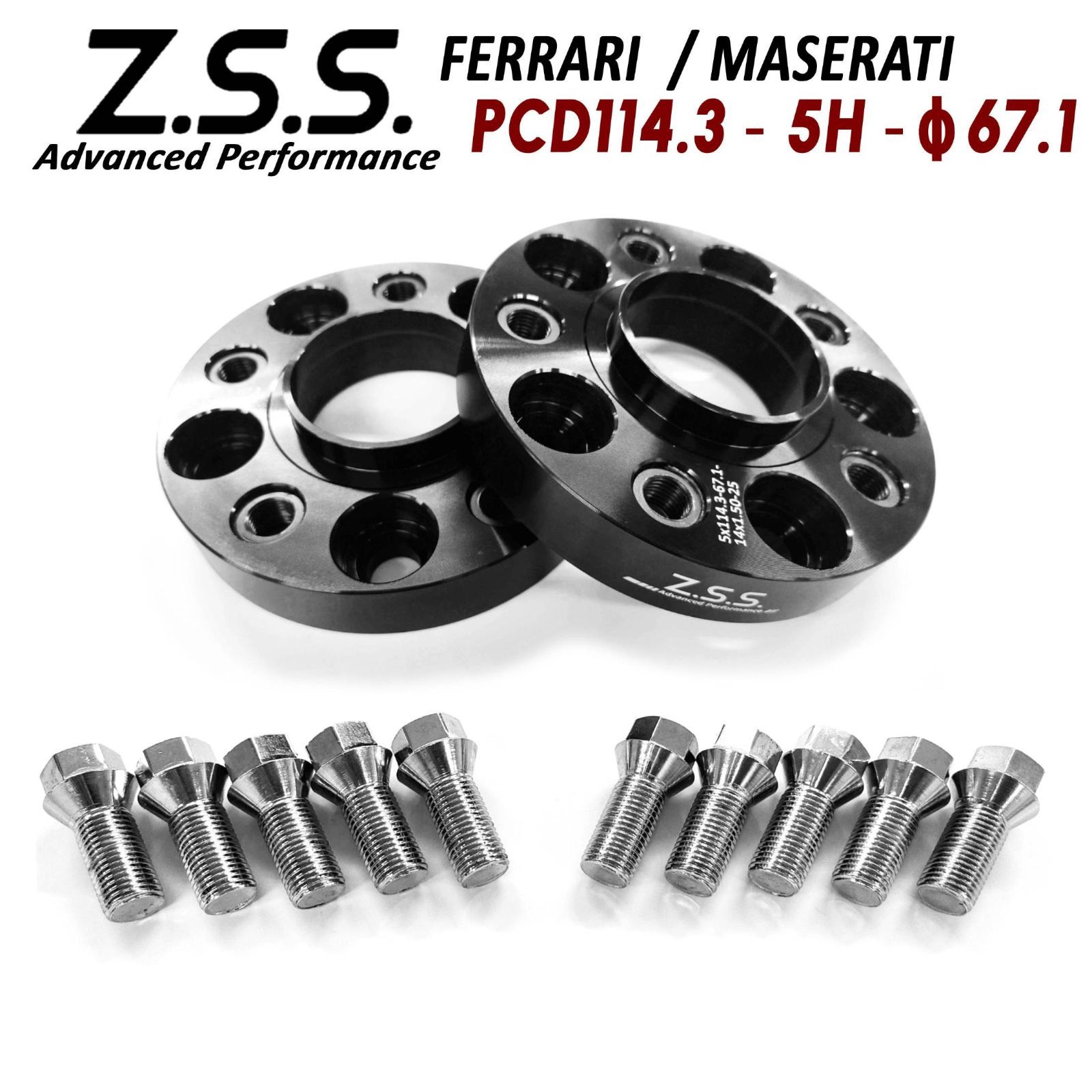 Z.S.S. AP マセラティ レヴァンテ Levante GT 7AA-MLE20 7BA-MLE30 別とめ スペーサー 25mm PCD114.3 5x114.3 ハブ径67.1φ ZSS