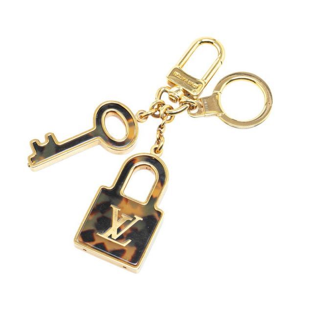 【フォローで5%割引クーポン配布！！】 中古 ルイ ヴィトン ポルトクレ コンフィダンス キーリング キーホルダー M65088 メッキ Aランク ブラウン ゴールド レディース LOUIS VUITTON 【送料無料】