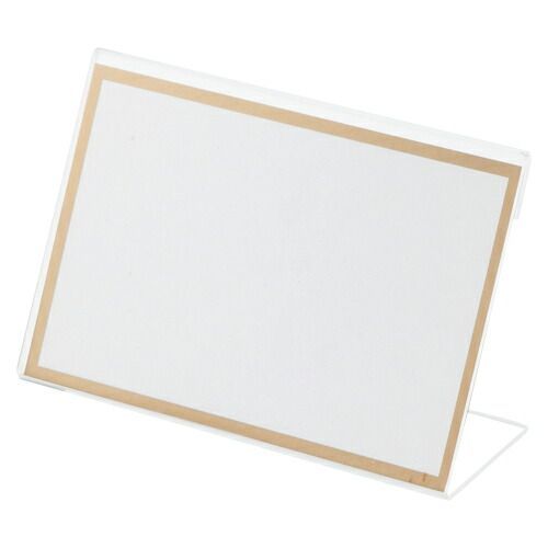 （まとめ） カード立 クラウン Ｌ型カード立 CR-KD121-T 4953349082649 ●外寸：幅１２０×高８３ｍｍ●中紙サイズ：横１２０×縦８０ｍｍ 1個【×40セット】