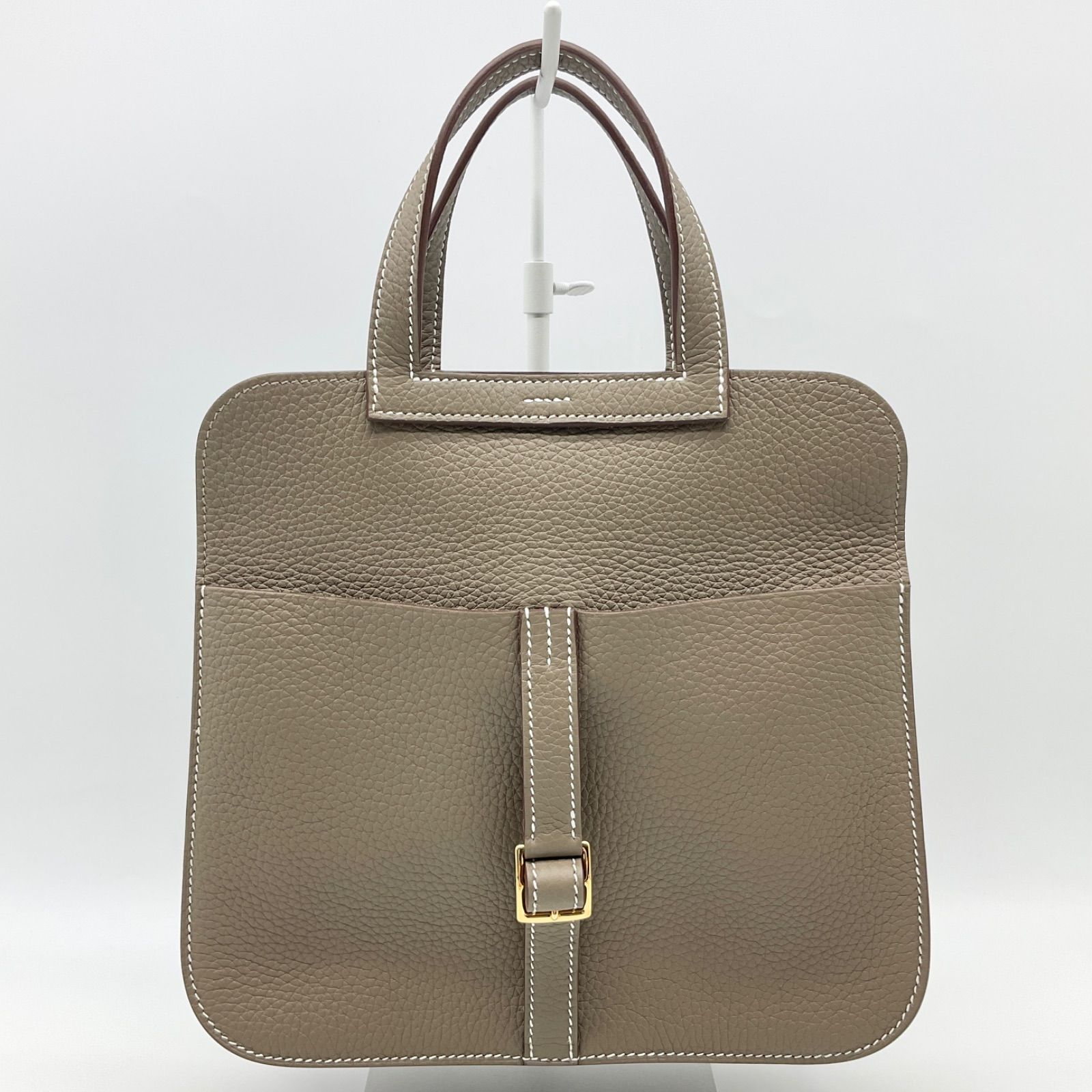 HERMES エルメス アルザン25 エトゥープ ゴールド金具 トリヨン